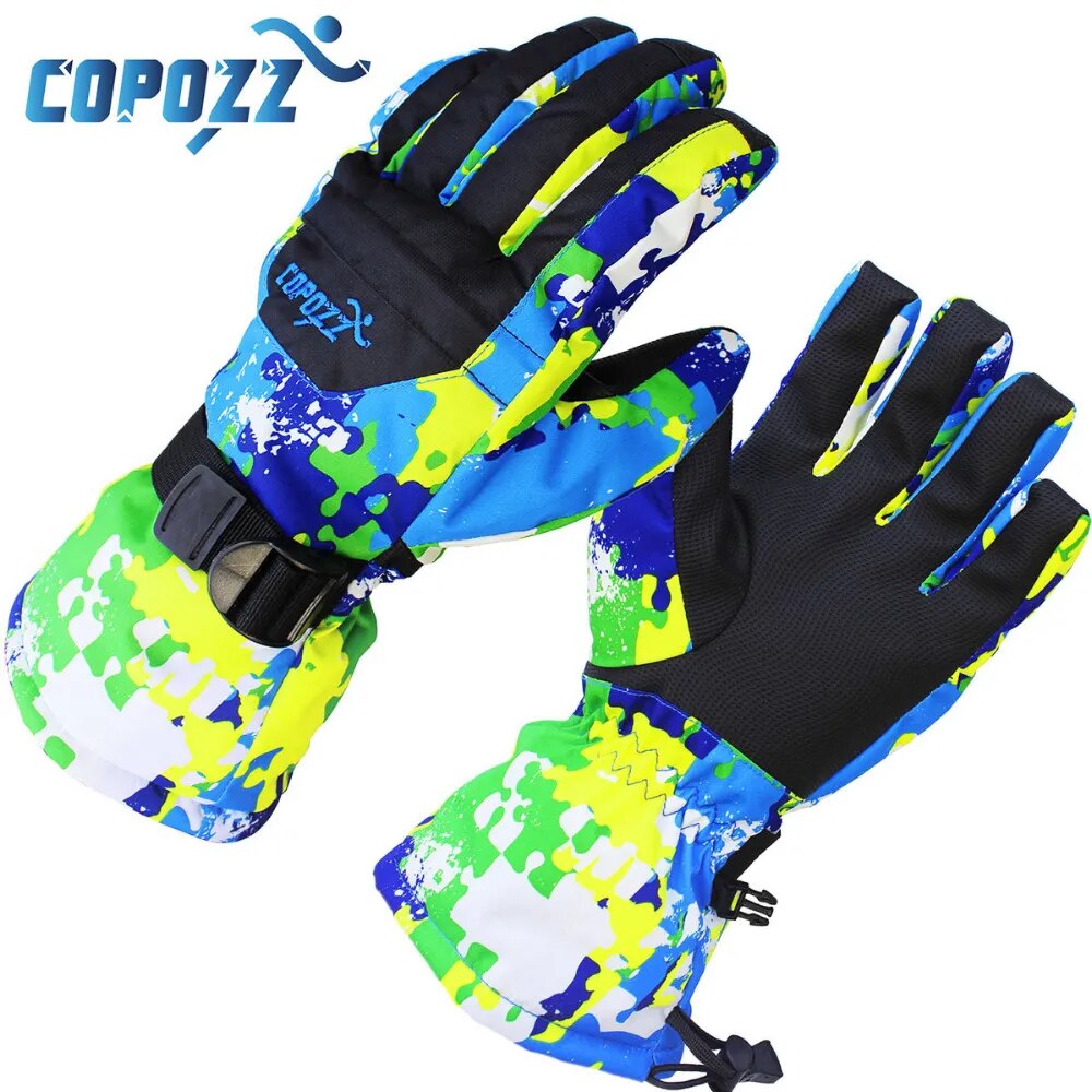 COPOZZ Men Women Boy Girl Chidren Kids Ski Gloves Snowboard Gloves Motorcycle Winter Skiing Climbing Waterproof Snow Gloves