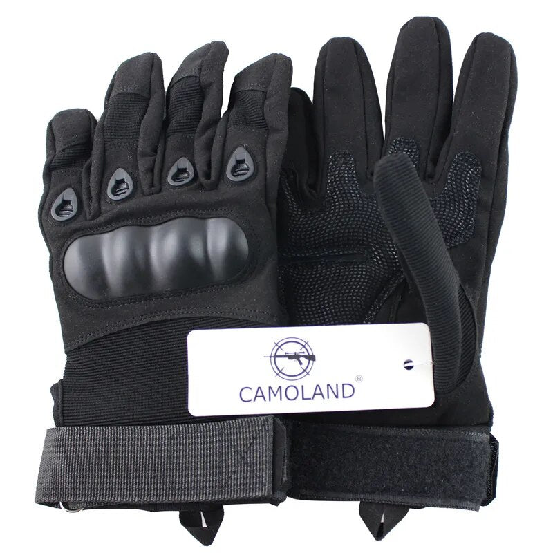 CAMOLAND Military Tactical Gloves Outdoor Sports Motorcycle Full Finger Gloves Combat Paintball Shooting Men Fighting Mittens