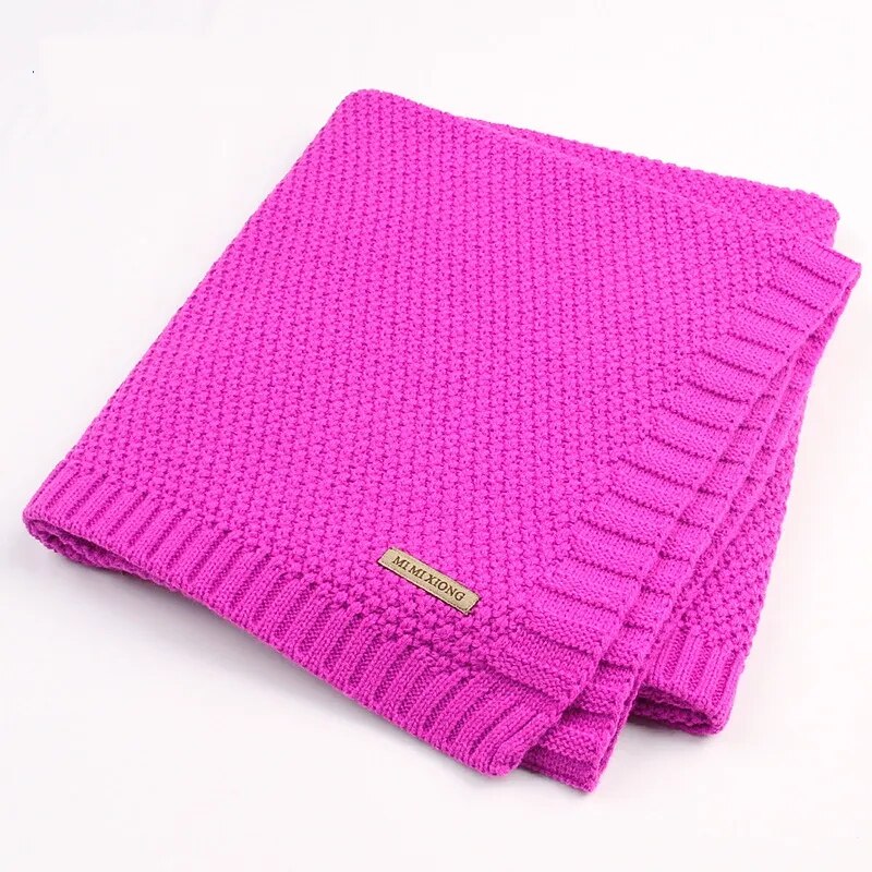 Baby Blanket Knitted Newborn Blankets Super Soft Stroller Wrap Infant Swaddle Kids Inbakeren Stuff For Monthly Toddler Bedding