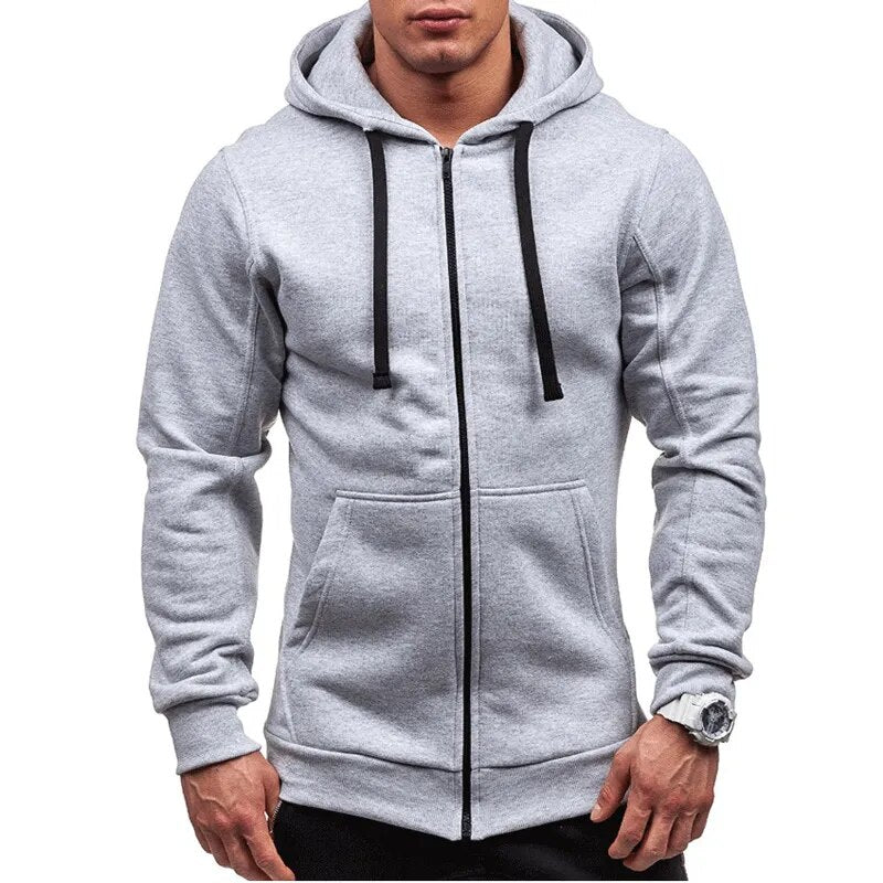 DIMUSI Mens Hoodies Fashion Mens Solid Color Sweatshirt Slim Jackets Mens Hoodie Hip Hop Hoodies Sportswear Tracksuit Clothing