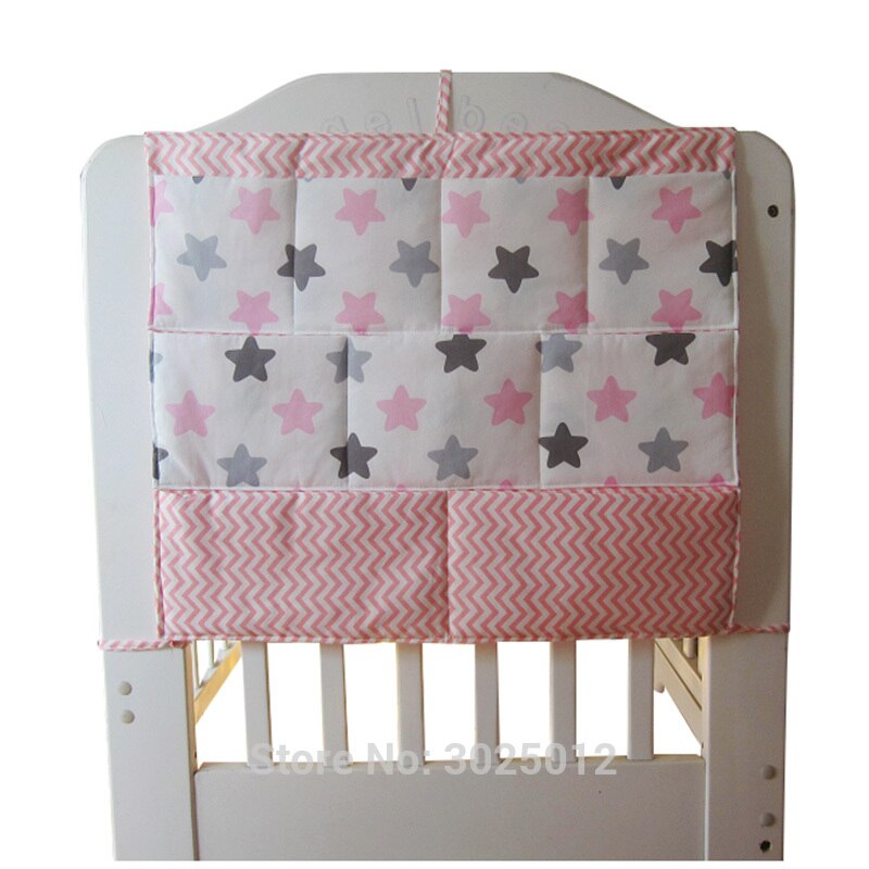 Bed Hanging Storage Bag Baby Cot Bed Brand Baby Cotton Crib Organizer 50*60cm Toy Diaper Pocket for Crib Bedding Set