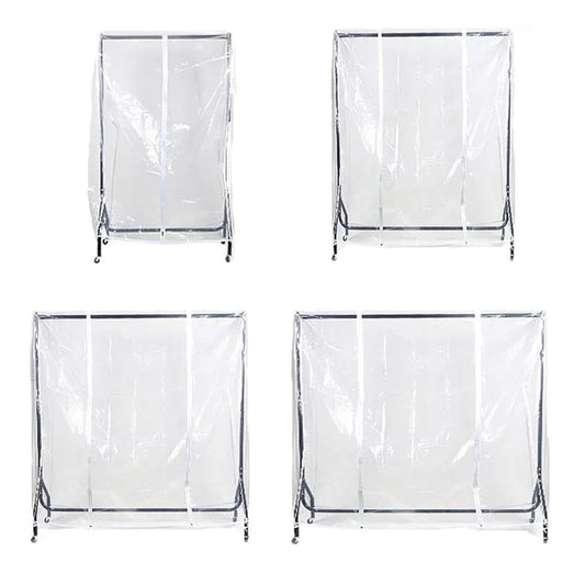 Clear Waterproof Dustproof Zip Clothes Rail Cover Clothing Rack CoverHanging Garment Suit Coat Storage Display  Protector Bag