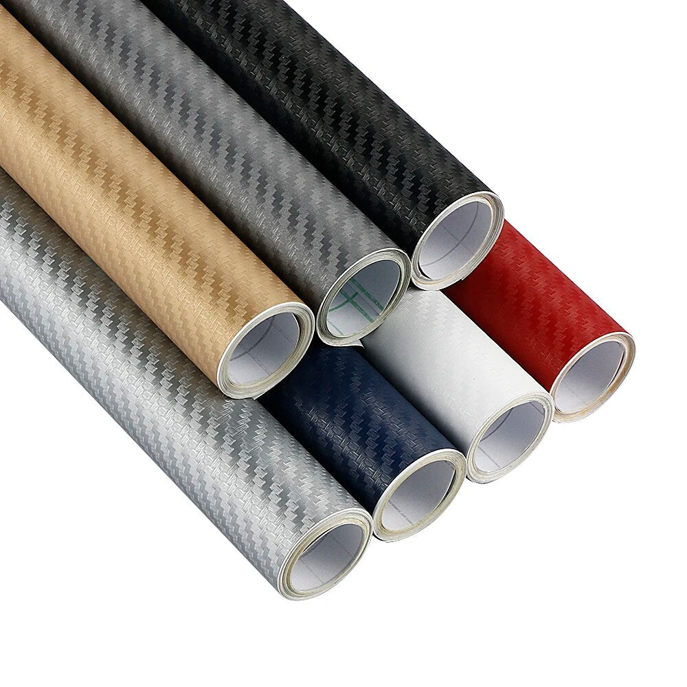 60x200cm Waterproof DIY 3D 3M Carbon Fiber Vinyl Wrapping Film Car Sticker Motorcycle Automobiles Car Styling Accessories