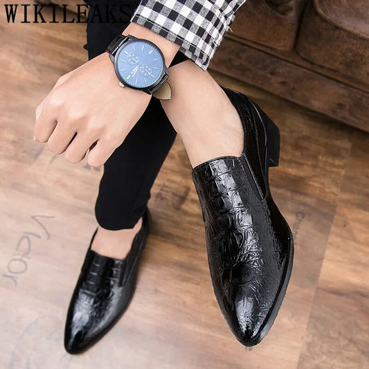 High Quality Genuine Leather Italian Mens Shoes Oxford Shoes For Men Formal Wedding Dress Shoes Zapatos Hombre Sapato Masculino