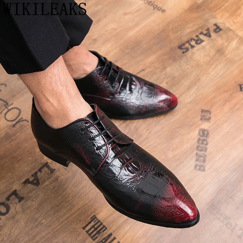 High Quality Genuine Leather Italian Mens Shoes Oxford Shoes For Men Formal Wedding Dress Shoes Zapatos Hombre Sapato Masculino