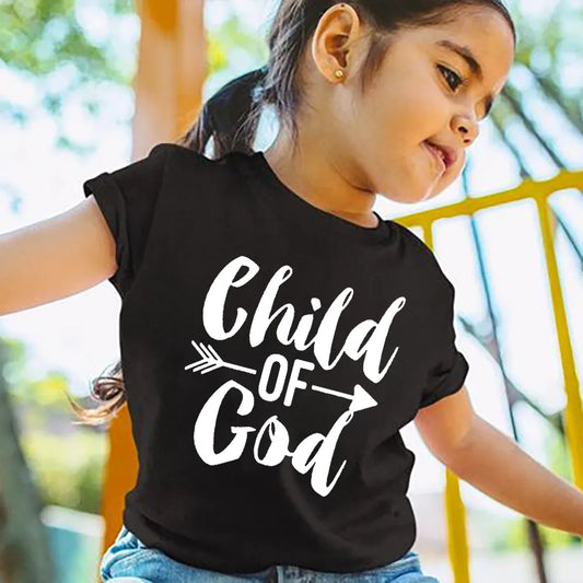 Child of God Toddler Kids Color T-Shirt Boy Girl Baby Born Crawling Short Sleeve Tops Holiday Faith Shirt Christian Easter Gifts