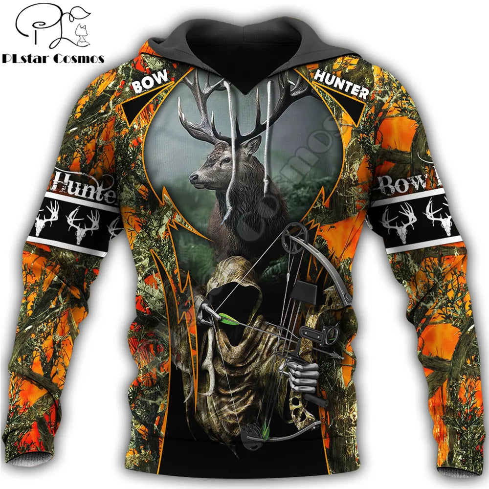 Fashion Mens Hoodie Beautiful Hunting Camo 3D Printed Harajuku Sweatshirt Unisex Casual Jacket Pullover sudadera hombre KJ071