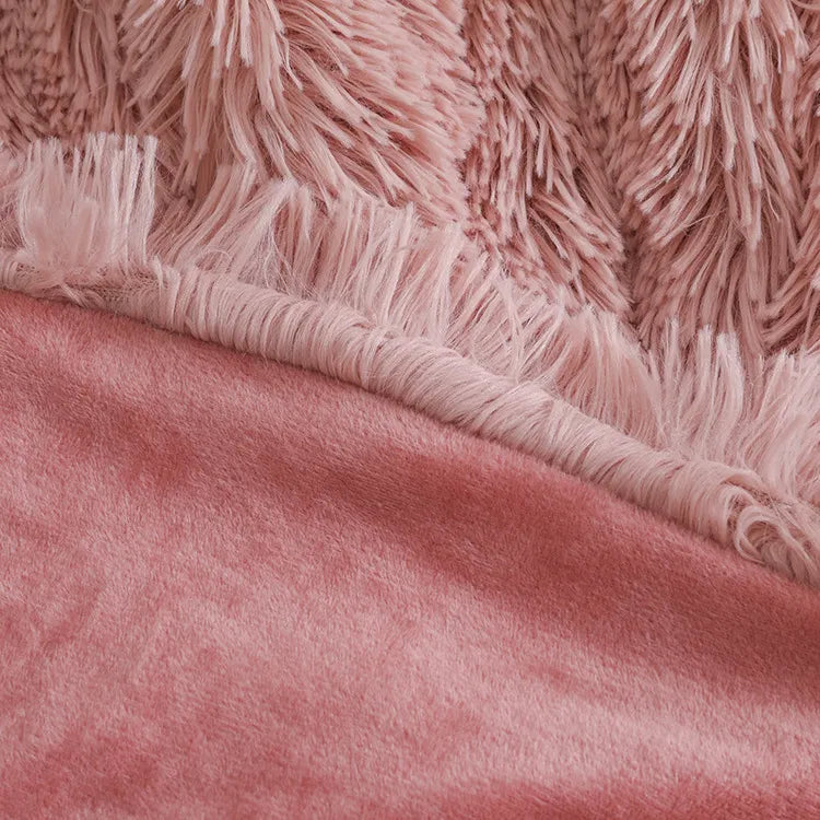 Fur Blanket Super Soft Fuzzy Elegant Cozy Bed Sofa Bedspread Long Shaggy Warm Bedding Sheet Fluffy Fur Throw Blanket