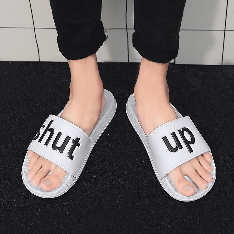 AODLEE Men Slippers Big Size 36-46 Mens Shoes Casual Breathable Beach Sandals Slippers Wedge Black White Flip Flops Men Slides