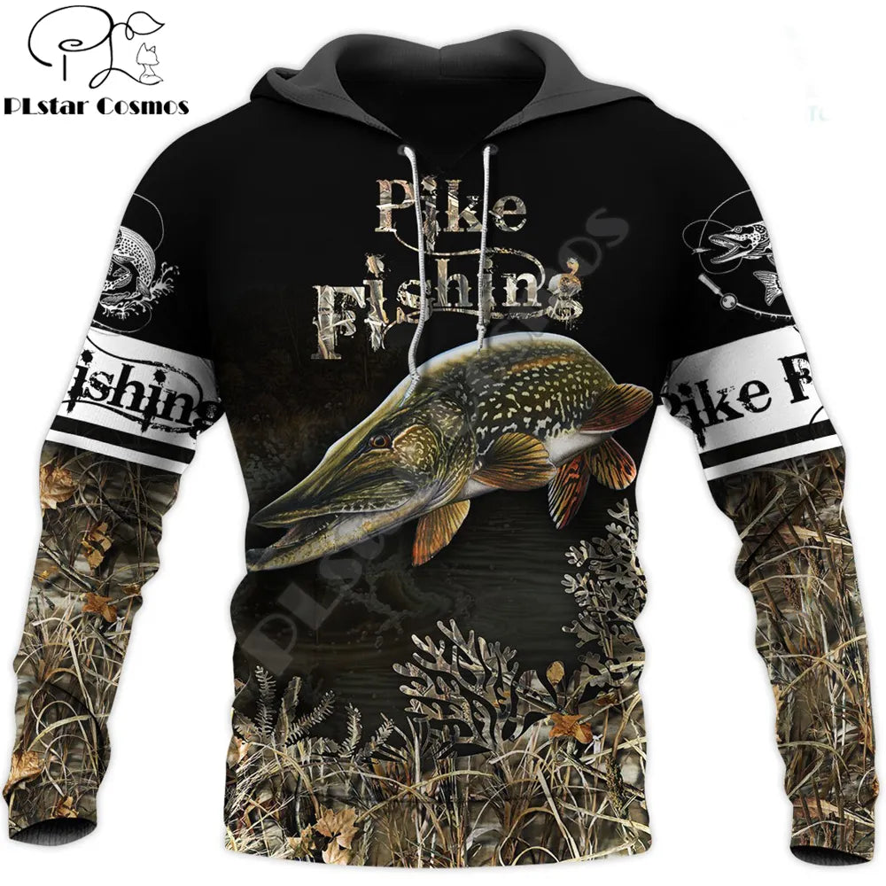 Fishing Beautiful pattern 3D All Over Printed Mens Hoodie Harajuku Fashion Sweatshirt Unisex Casual jacket Pullover KJ042