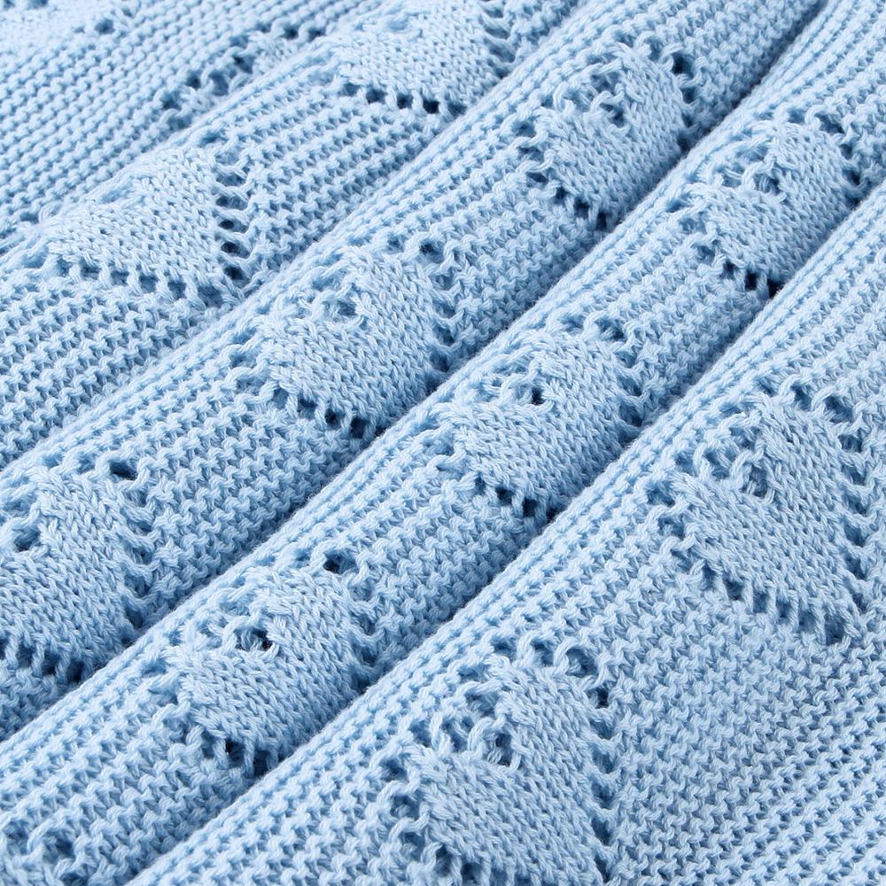 Baby Blankets Knitted Newborn Fashion Solid Color Toddler Infantil Sofa Bedding Quilts 100*80cm Children Funny Blanket Stroller