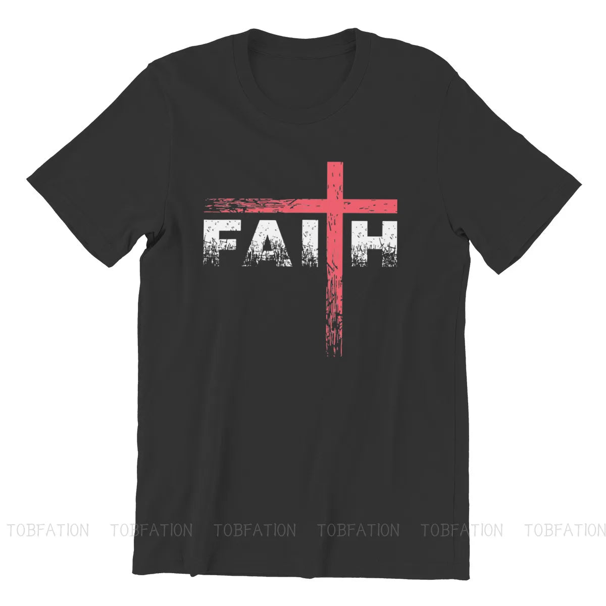 Christian Faith Cross Essential Tshirt Vintage Graphic Men's Clothes Tops Cotton O-Neck T Shirt