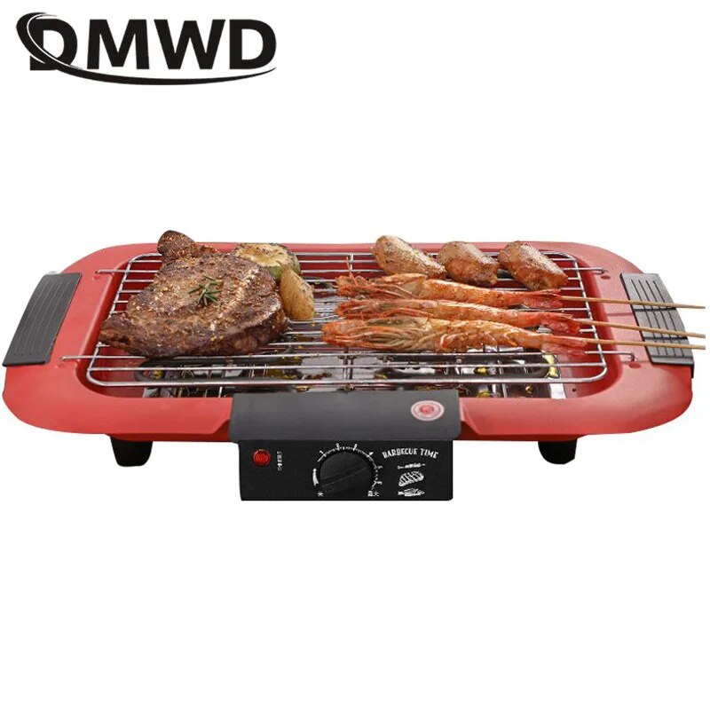 DMWD 1800W Barbecue Oven Household Electric Grill 220V Smokeless Indoor DIY Kebab BBQ Grill Non-stick Cookware