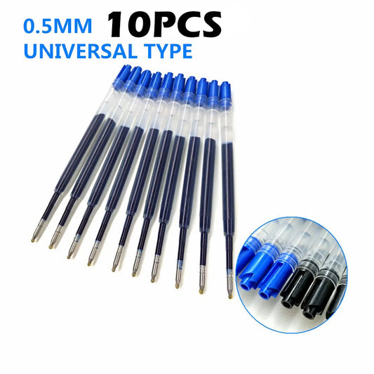 Ink Gel Pen Refill L98mm Recharge Replacement Ballpoint Pen Neutral Refills for Metal 424 Black Blue Office School 10 PCS