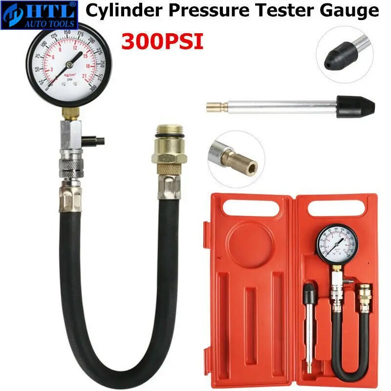 G324 Auto Car Pressure Gauge Motorcycle Petrol Gas Engine Cylinder Compression Gauge Car Meter Test Leakage Diagnostic Tool