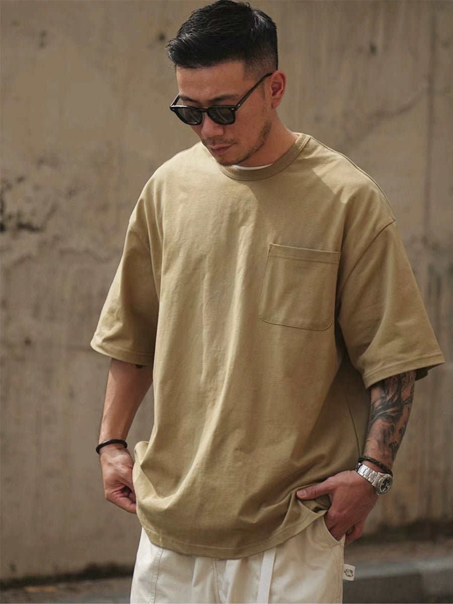 Basic Style G Pocket Faith Short Sleeve T-shirt