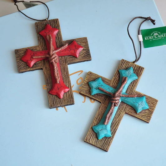 Foreign Trade Countryside Cross Fun Faith Decoration Pendant