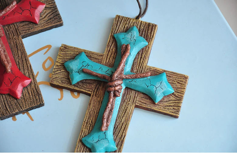 Foreign Trade Countryside Cross Fun Faith Decoration Pendant