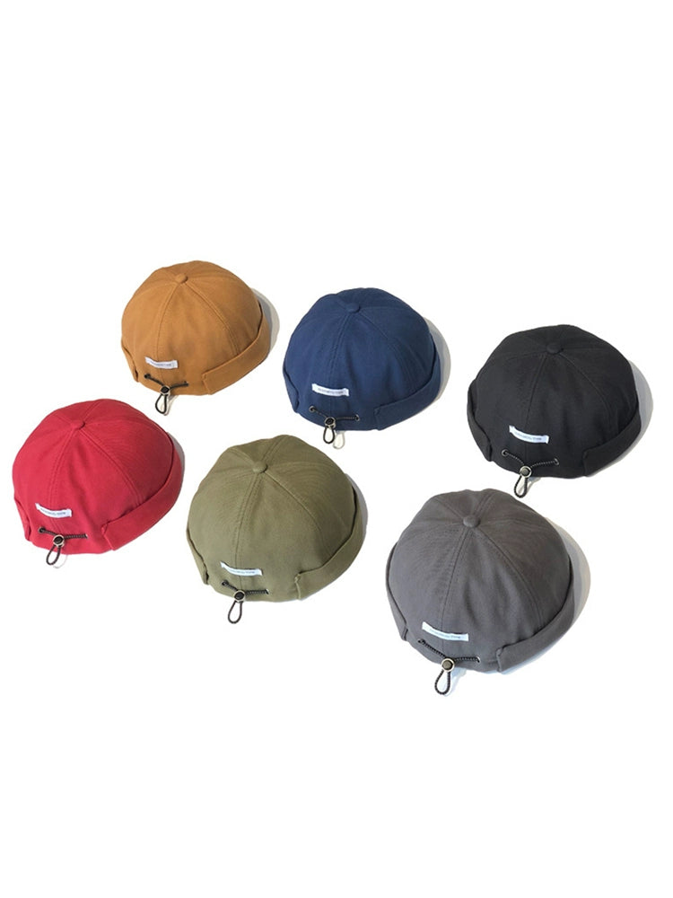 Hip Hop Spring and Summer No Eaves Drawstring Full Closure Women Skullcap