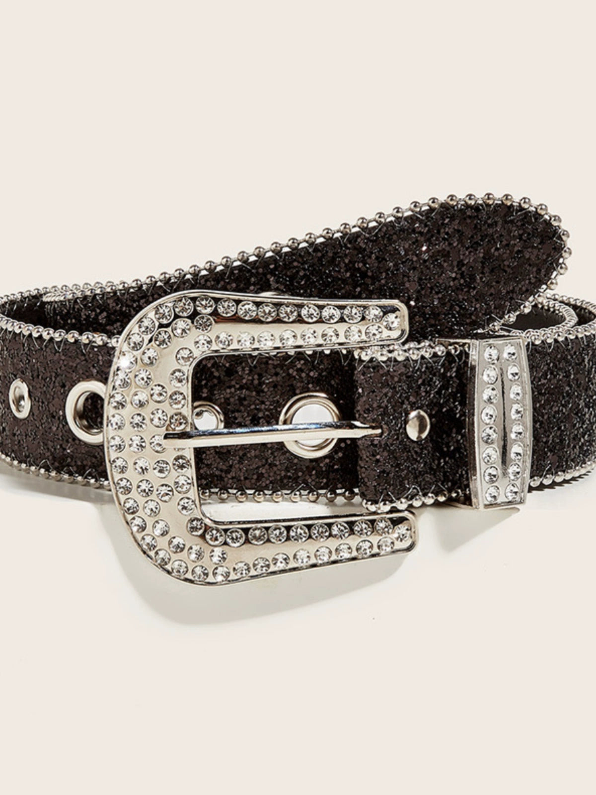 Hip Hop Ins Retro Rhinestone-Encrusted Female Y2g Shiny Belt