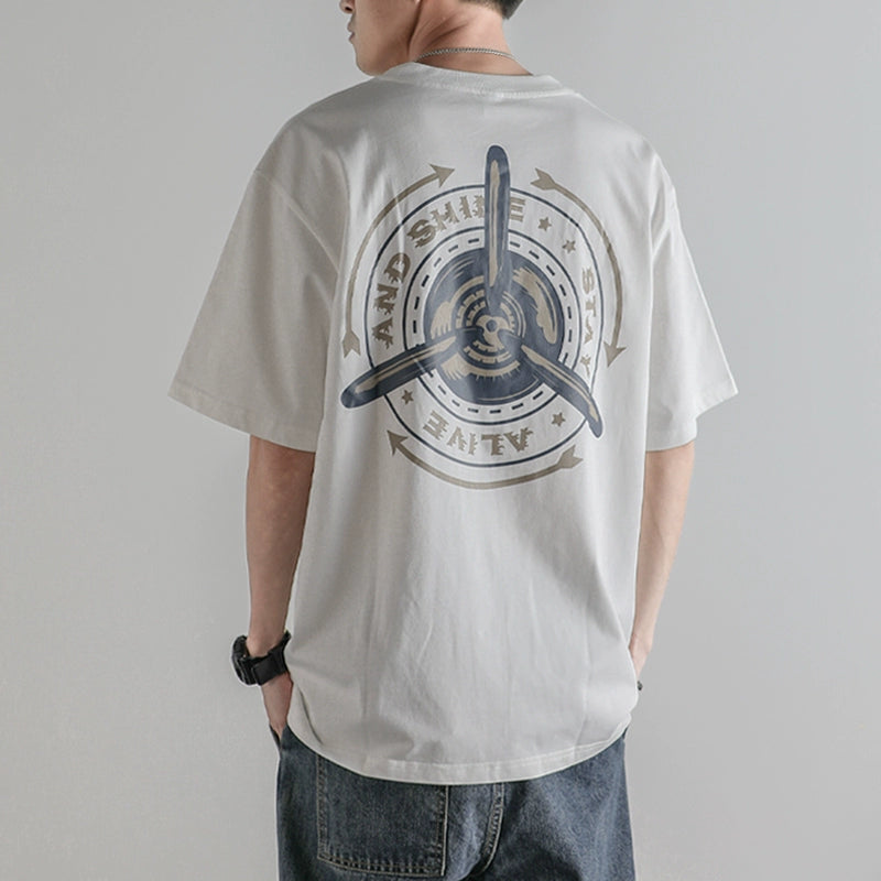 Base Shirt Vintage Printed Half Sleeve Men's T-shirt