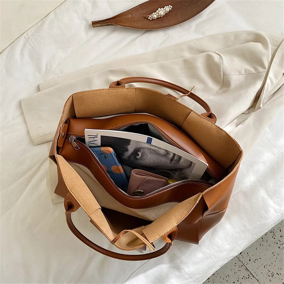 Famous Brand Large Weave Tote Bags High Quality Leather Shoulder Bags for Women Designer Luxury Lady Top-handle Bags Luxury Sac