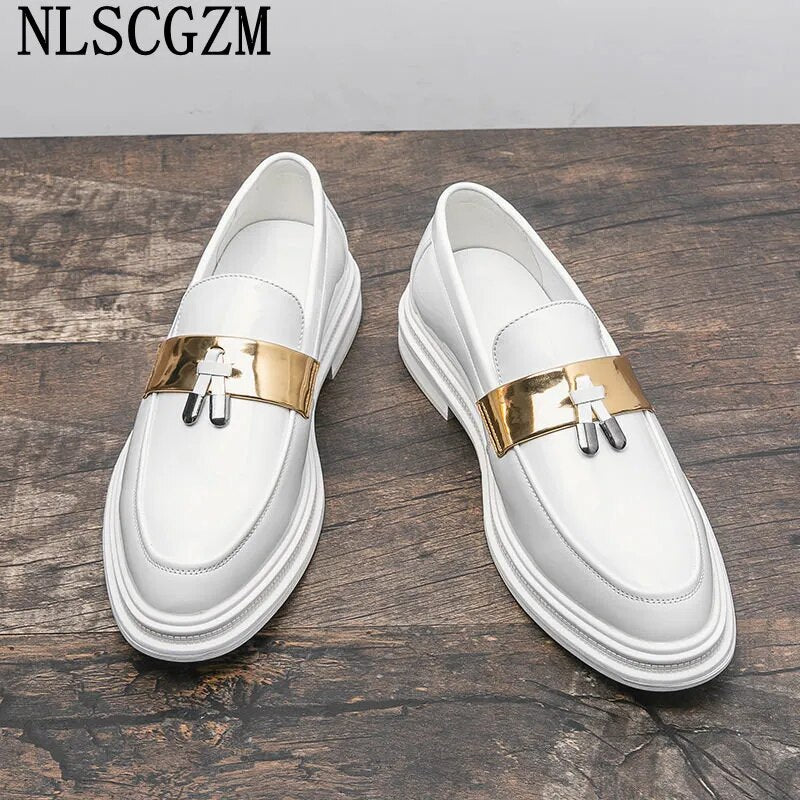 Coiffeur Loafers Mens Shoes Casual Italian Brand White Shoes Men Leather Fashion Designer Shoes Men High Quality Zapatos Hombre