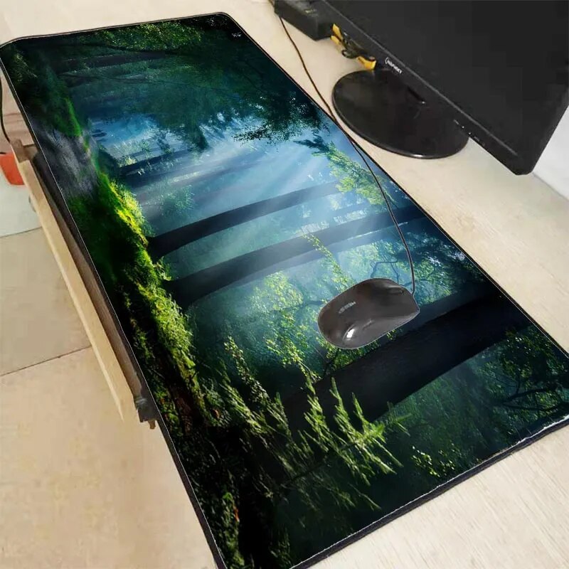 Forest Mouse pad Carpet Gaming Computer Mat Gamer Keyboard Mat Mousepad Tiger Esports 900X400 Desk Protector Xxl Large Mouse Mat