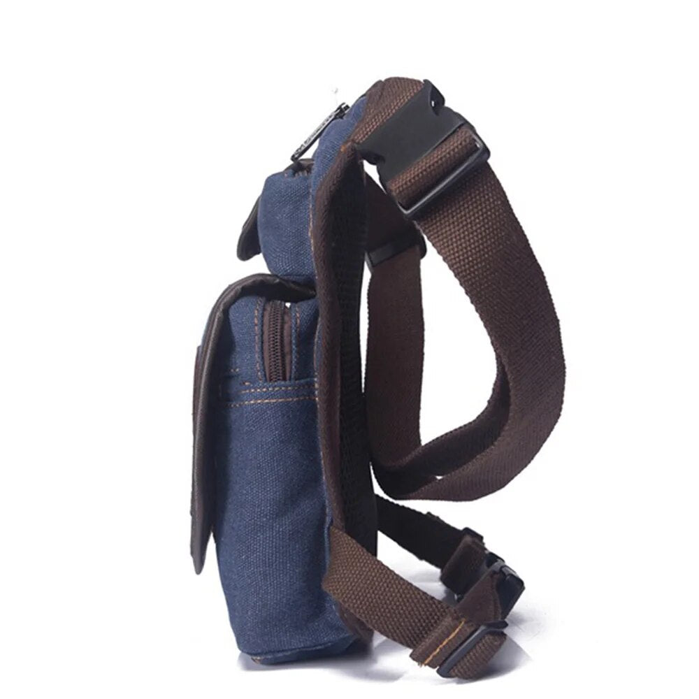 Canvas/Nylon Men Waist Pack Leg Drop Bags Motorcycle Crossbody Messenger Shoulder Belt Bum Male Hip Purse Pouch Thigh Fanny Bags