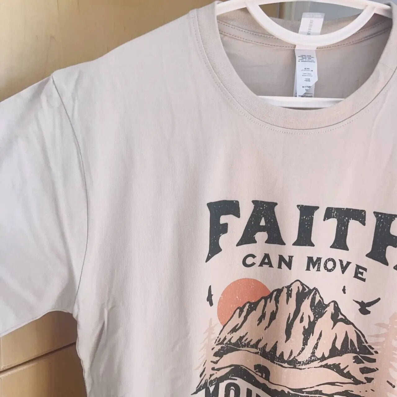 Faith Mountain Cotton Material Retro  Cute T Shirts O-neck Casual Summer Woman Tshirts 2022 Fashion Streetwear Kawaii Clothes