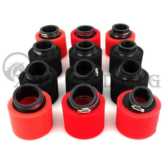 Black and Red Foam Air Filter 35mm 38mm 42mm 45mm 48mm 50mm 60mm Sponge Cleaner Moped Scooter Dirt Pit Bike Motorcycle