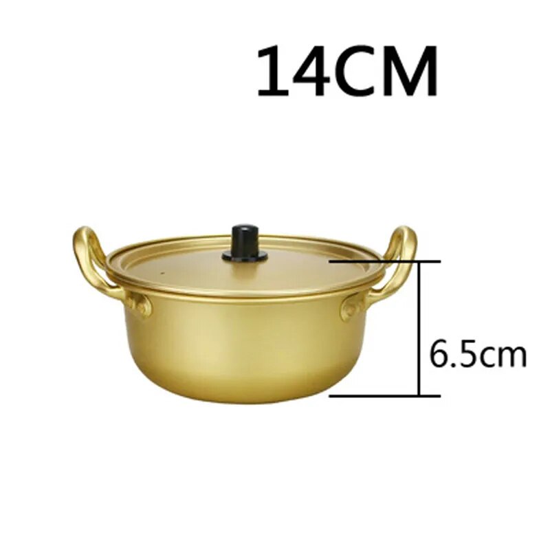 Korean Ramen Noodles Pot Aluminum Soup Pot With Lid Noodles Milk Egg Soup Cooking Pot Fast Heating For Kitchen Cookware