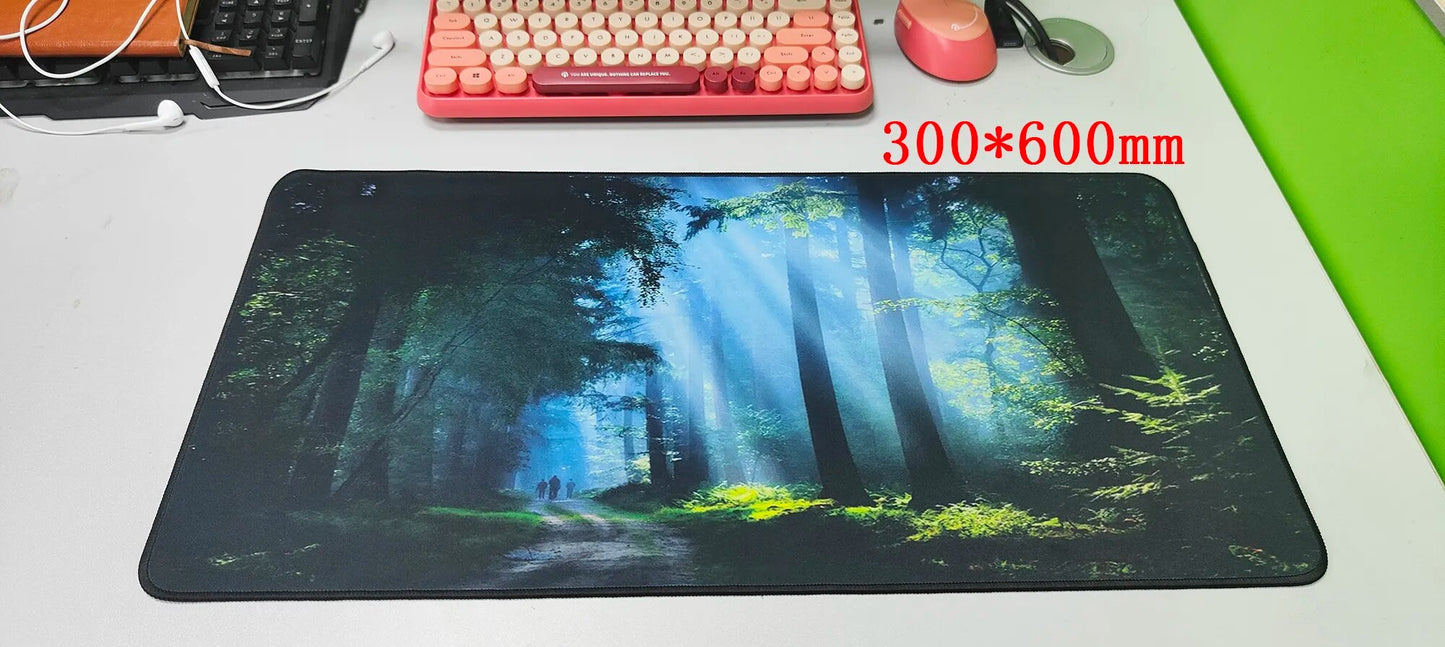 Forest Mouse pad Carpet Gaming Computer Mat Gamer Keyboard Mat Mousepad Tiger Esports 900X400 Desk Protector Xxl Large Mouse Mat