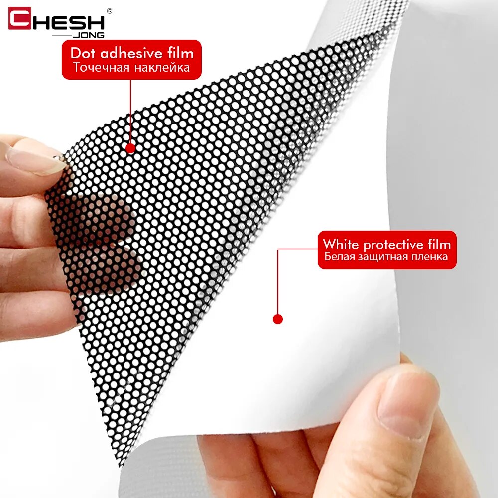 Black One Way Vision Fly Eye Tint Perforated Mesh Film Car tint Window Tint Car wrap film sticker Motorcycle Scooter Decals