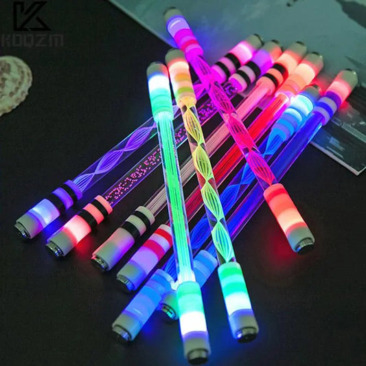 Illuminated Spinning Pen Creative Rolling Special Pen Kids Release Pressure Spin Toy Pocket Led Flash Spinning Pen