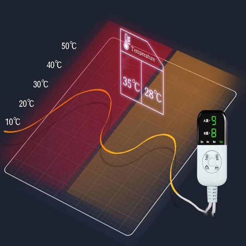 Electric Blanket 220V Heating Flannel Bed Pad Winter Body Warmer Mattress Thermostat Heated Pad Home Thicker Double Bed Soft Mat