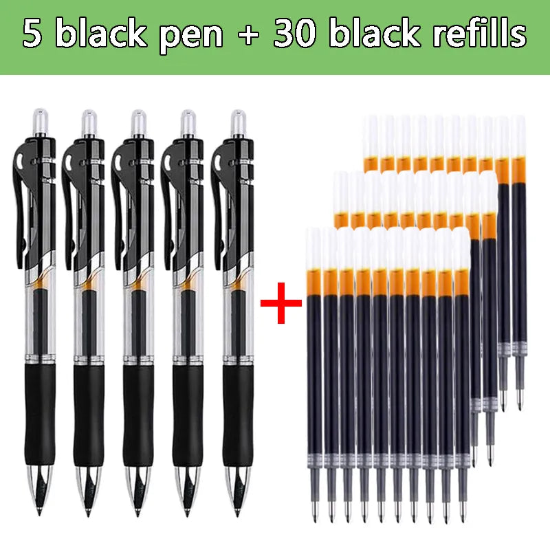 Large Capacity Gel Pens Set Ballpoint Pen Bullet Tip 0.5mm Refill School & Office Supplies Stationery Accessorie Neutral pen