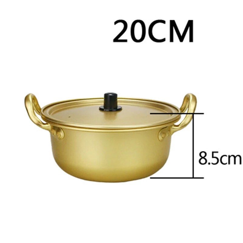 Korean Ramen Noodles Pot Aluminum Soup Pot With Lid Noodles Milk Egg Soup Cooking Pot Fast Heating For Kitchen Cookware