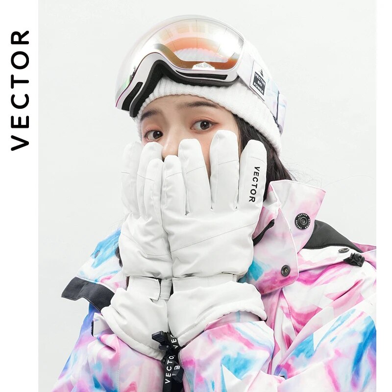 Extra Thick Warm Waterproof Ski Fleecy Gloves Windproof Winter Outside Sport Snowboard Snowmobile Motorcycle Riding Skid-Proof