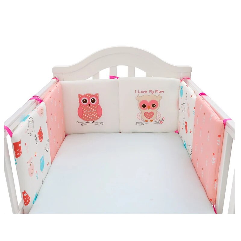 Baby Bed Bumper Crib Bumpers Cotton Girl Bedding Set Infant Toddler Bed Set Cot Cradle Baby Bed Reducer Boy Bear Animal Pillow