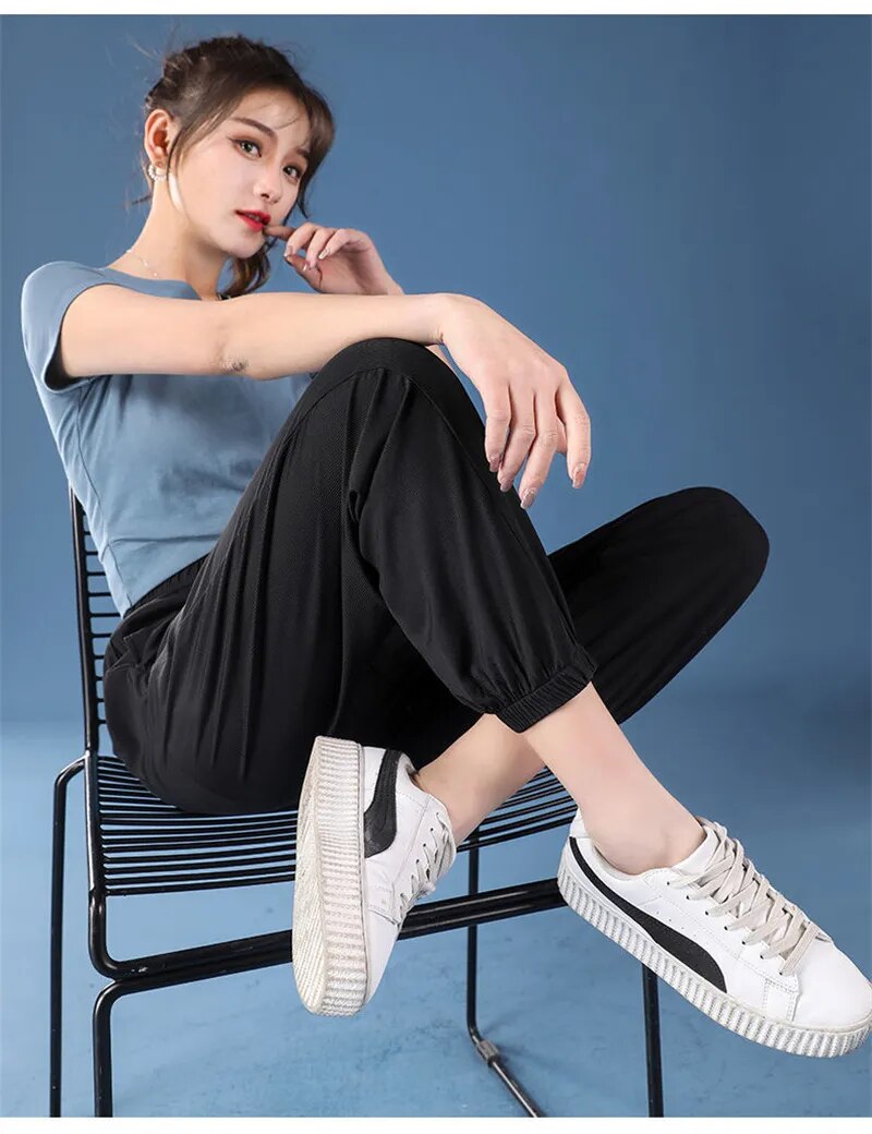 2022 Women pants Black Jogging Sweatpants Women for pants Baggy Sports Pants Gray Jogger High Waist Sweat Casual Female Trousers