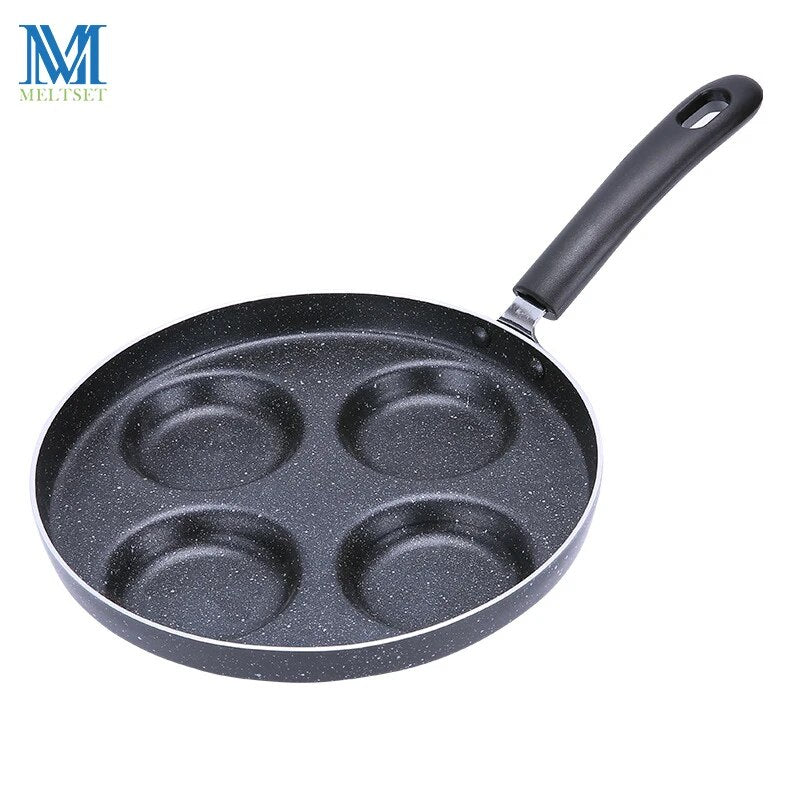 Meltset Nonstick Frying Pan 4 units Cookware Fry Pan for Egg Pancake Steak Cooking Pan Pot for Gas Cooker Grill Skillet Pan