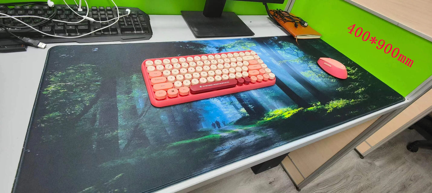 Forest Mouse pad Carpet Gaming Computer Mat Gamer Keyboard Mat Mousepad Tiger Esports 900X400 Desk Protector Xxl Large Mouse Mat