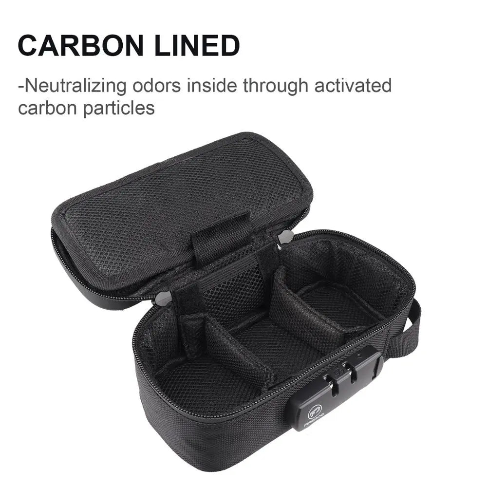 Case Smoking Case Tobacco Organizer Cigarette Herb Tobacco Pouch Grinder Lock Tobacco Combination Lighter Bag Bag Bag Pipe Stash