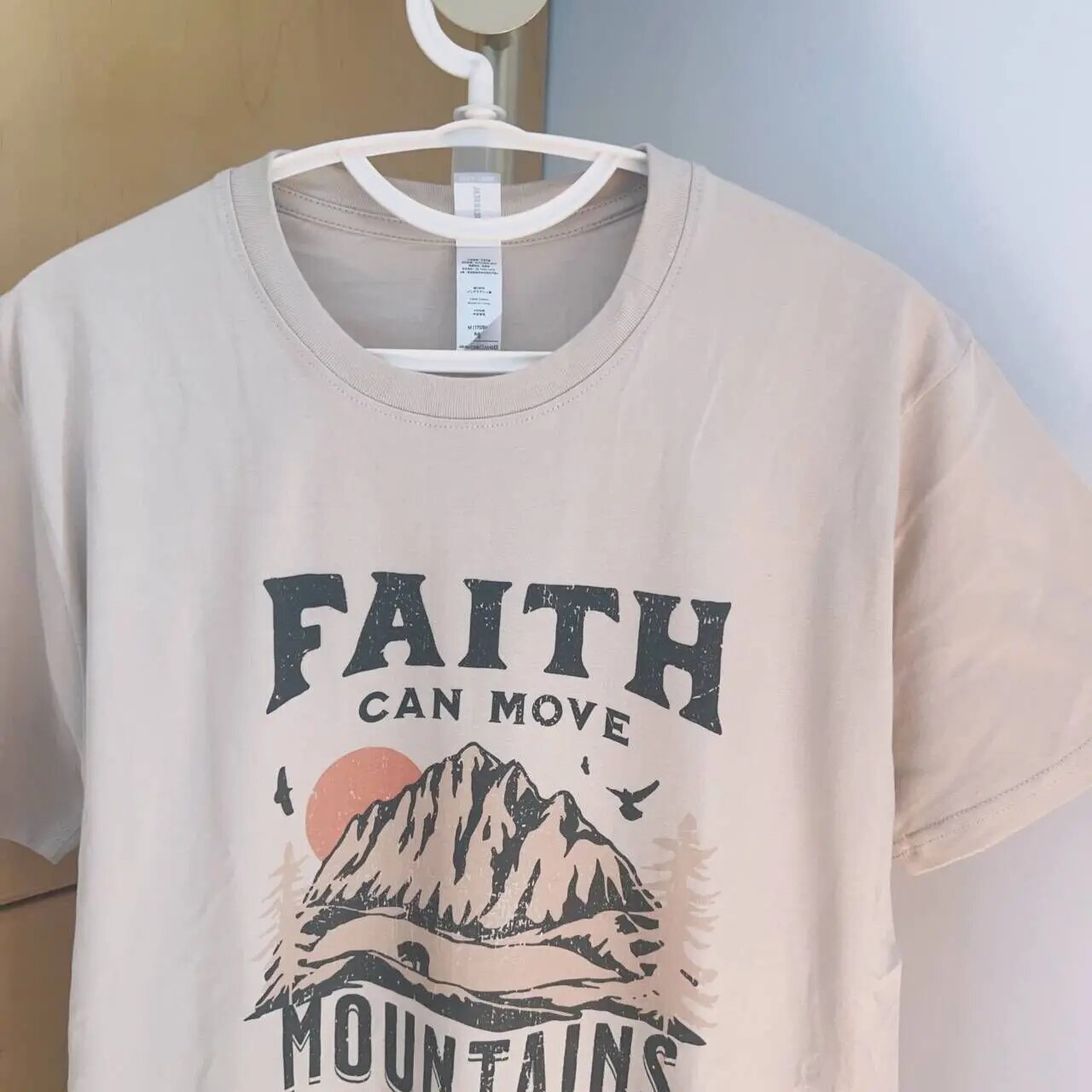 Faith Mountain Cotton Material Retro  Cute T Shirts O-neck Casual Summer Woman Tshirts 2022 Fashion Streetwear Kawaii Clothes