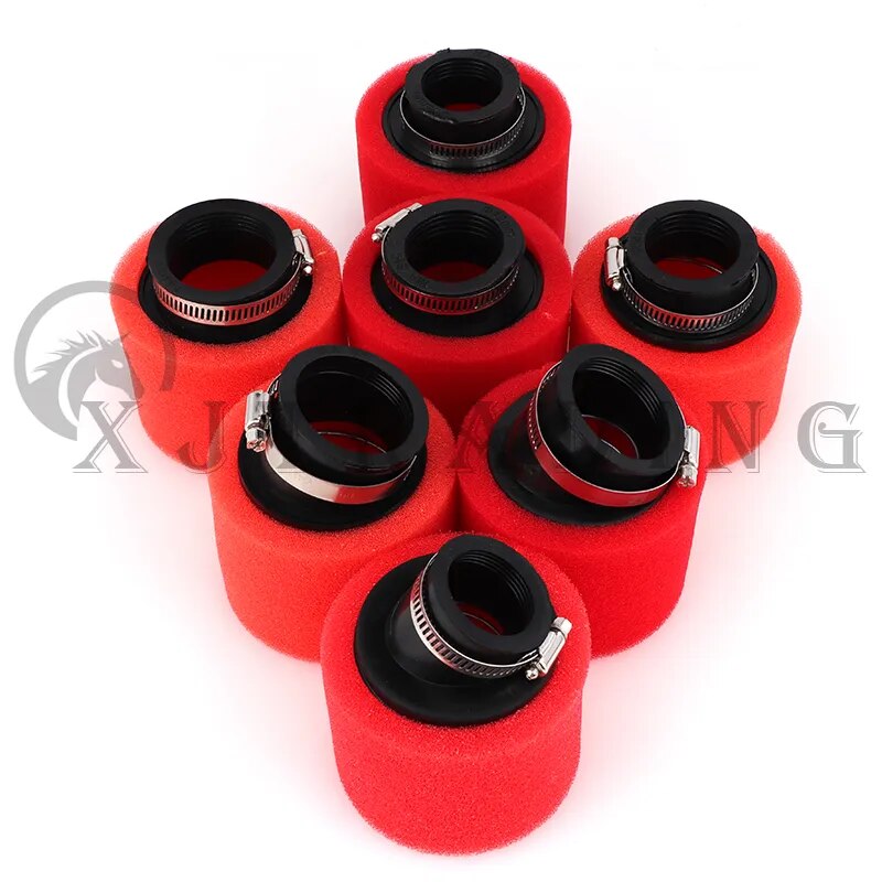 Black and Red Foam Air Filter 35mm 38mm 42mm 45mm 48mm 50mm 60mm Sponge Cleaner Moped Scooter Dirt Pit Bike Motorcycle