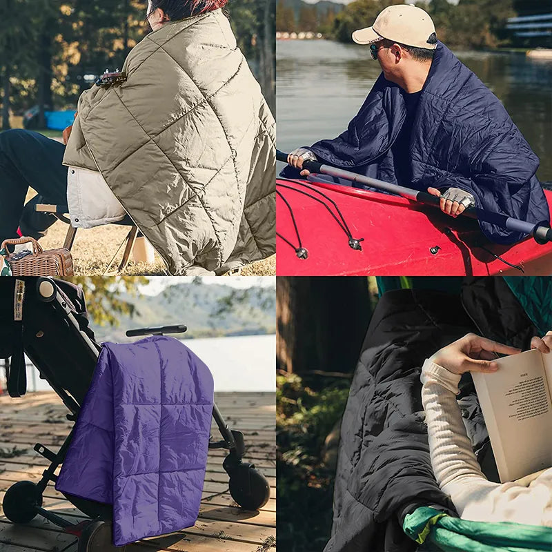 Bidekanu Travel Blanket Throw Blanket Windproof Water-Resistant Camping Blanket Packable For Indoor and Outdoor Lightweight Warm