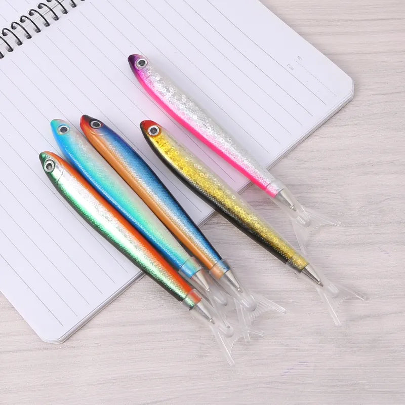 Cute Fish-like Writing Pen Small Ballpoint Pen Anti-slip Grip Protective Kid Reward Pen for Restaurant School Office Y98A