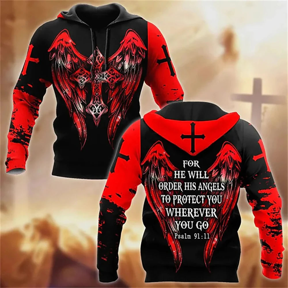 Knight Templar Armor Jesus God Guard Cavalier Pullover Streetwear NewFashion 3D Print Men/Women Funny Hoodies Oversized Clothing