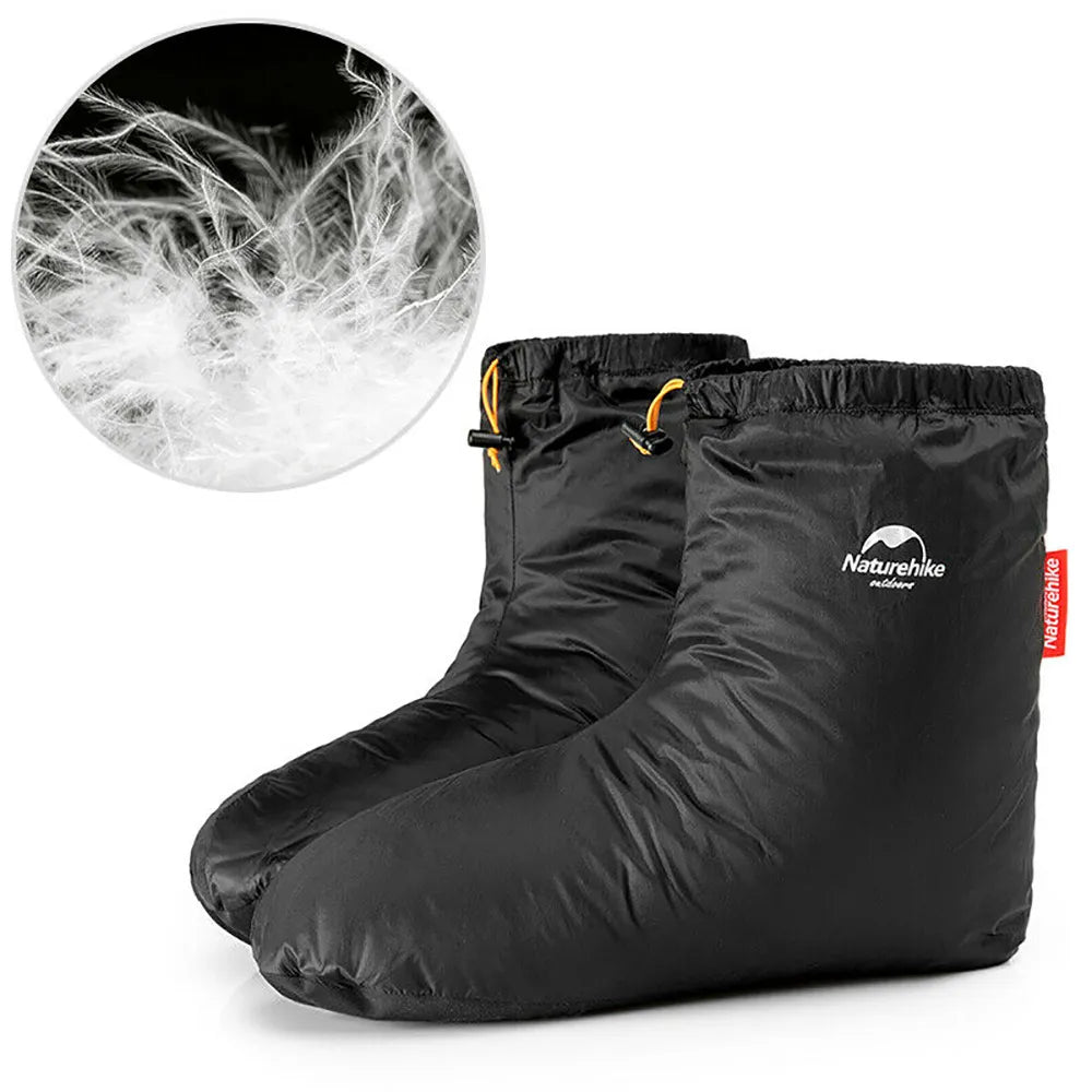 90% White Goose Down Climbing Shoe Covers Camping Indoor Outdoor Unisex Winter Warm Feet Cover Waterproof Windproof Keep Warm